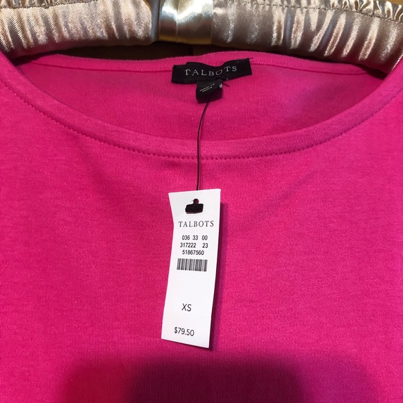 NWT Talbot’s Women’s Short Sleeve Pink Cotton Dress in Size XS Spring Summer - Picture 4 of 8